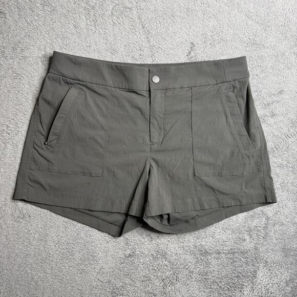Athleta Pants - Athleta Trekkie North Shorts Womens 14 Gray Outdoor Hiking Nylon Stretch Gorp